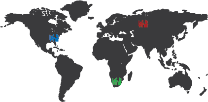 world map with countries marked